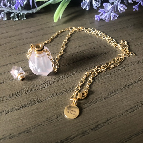💖Rose Quartz Bottle Necklace 💖 - Picture 2 of 3